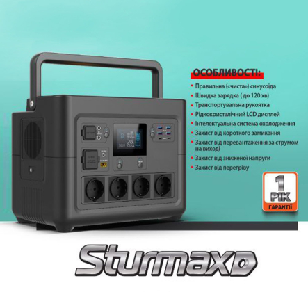 Зарядная станция Sturmax HSM901800, 1800 Вт, 60 А/ч