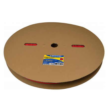 Трубка термоусаджувальна АСКО-УКРЕМ 16,0/8,0 червона (рулон 100м), A0150040707 - 1