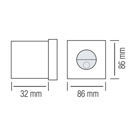 Светильник лестничный Horoz Electric, GOLD, 3W, 4200K, 240Lm, с датчиком, 079-027-0002-010