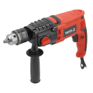 Дрель ударная YATO 1200 Вт 230B, с самозажимным металлическим патроном для сверл Ø≤ 16 мм, YT-82045