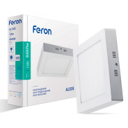 Світильник світлодіодний FERON AL515, 12W, 4000K, 840Lm, квадратний, накладний, 120х55мм, 6669