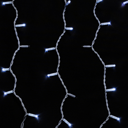 Гирлянда внешняя DELUX, ICICLE, 108LED, 2x1м, 27 flash, белая/белая, IP44 - 1