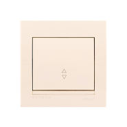 Вимикач прохідний Lezard DERIY одноклавішний, крем, 702-0303-105