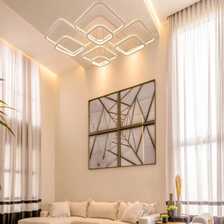 Люстра LED SIRIUS DK5868B/8 WH (RGB) 552W+14W