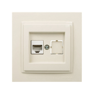 Розетка компьютерная (RJ45 CAT 6) Mono Electric, DESPINA, Крем, 102-170005-125