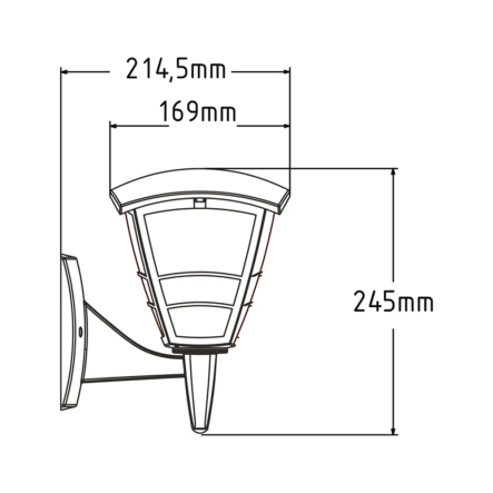 Светильник садово-парковый HOROZ Electric, YONCA-2, Е27, 230V, IP44, черный