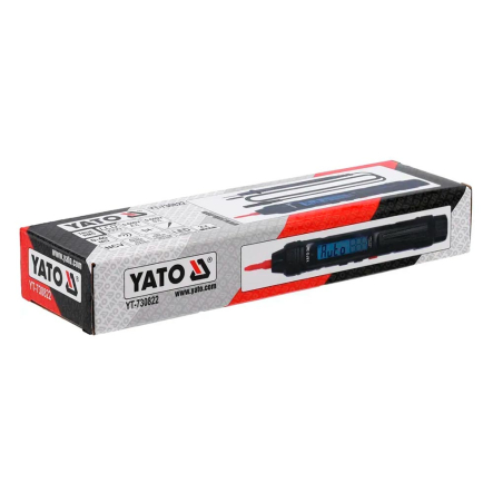 Мультиметр YATO YT-730822 с LCD-дисплеєм, напруга - 0,8- 600 V AC/DC, кабель