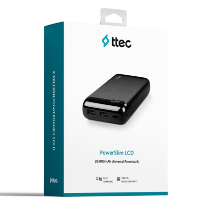 Powerbank TTEC YT-20 20000mAh Mix color, Blister