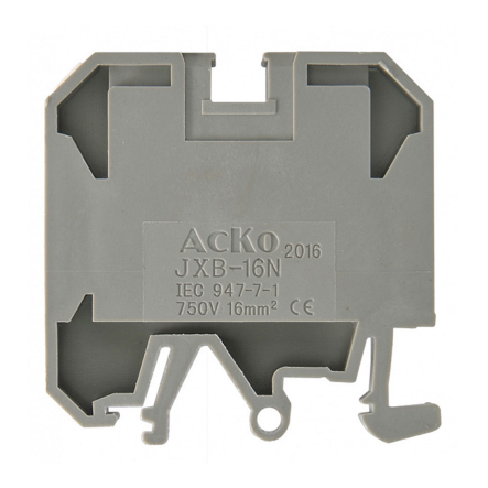 Клемник гвинтовий JXB-16х35 сірий, АСКО-УКРЕМ, A0130010005 - 1