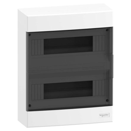 Щит пластиковый Schneider Electric Easy9 EU, навесной, дымчатые двери 2ряд /12м, EZ9EUC212 - 1