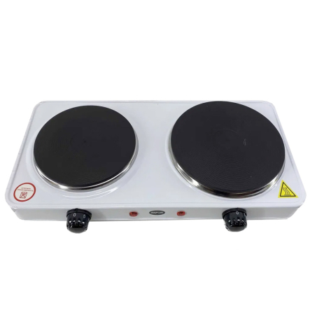 Електроплитка МРІЯ 5814, 2-х конфоркова, млинець 2,0 кВт, біла - 1 Електроплитка МРІЯ 5814, 2-х конфоркова, млинець 2,0 кВт, біла - 1