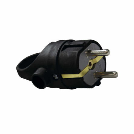 Вилка каучуковая VIOLUX 930620, 16 А, 240 В, 3.5 кВт, угловая, с ушком - 1