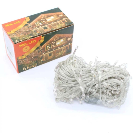 Гирлянда LED "Нить" 18м 200LED, от сети, на белом проводе, RD-7141, RGB