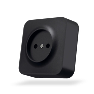 Розетка VIDEX BINERA, одинарна, зовнішня, чорний графіт, VF-BNS21-BG