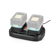 Зарядний пристрій Sturmax CLM2025DC, 2,4А на два акумулятори, до батареї 20В, 2.0/3.0/4.0/6.0 Аг