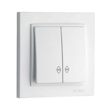 Вимикач 2кл. прохідний Mono Electric, DESPINA, білий, 102-190023-111 - 1