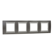 Рамка 4-місна горизонтальна шампань/бежева Schneider Electric Uniсa PLUS, MGU6.008.524