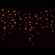 Гирлянда внешняя DELUX, ICICLE, 120LED, 2х0,9м, красная/черная, IP44