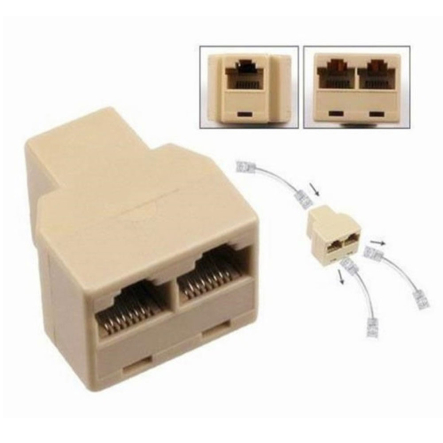 Проходной адаптер RJ45-2*RJ45, для кабеля кат 5Е UTP, TNSy5503259 - 1