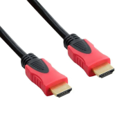 Шнур HDMI "Tcom" (шт.- шт.) Vers.-1,4, диам.-6мм, gold, 20м, красно-чорний