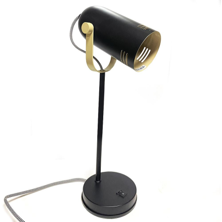 Настольная лампа Laguna Lighting E27, 40 Вт, матовая черная - 1