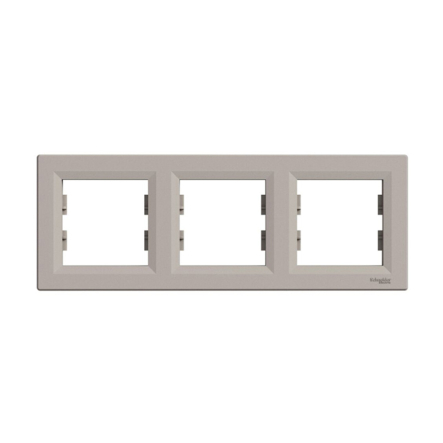 Рамка 3-постова, горизонтальна, Schneider Electric ASFORA, бронза, EPH5800369 - 1