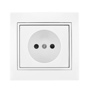 Розетка Lezard MIRA одинарна, без заземлення, біла, 701-0202-121B