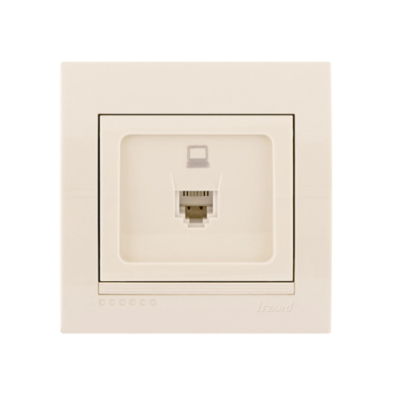 Розетка Lezard DERIY компьютерная, крем, 702-0303-139 - 1