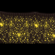 Гирлянда внутренняя DELUX, CURTAIN, 2x1,5м, 456LED, желтая/прозрачная, IP20