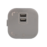 Розетка трековая USB Electro House Unique Elegance Pandora, EH-PT-002, 2,4 A, двойная, серебро