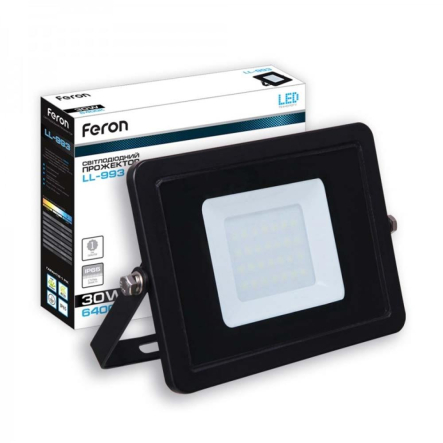 Прожектор світлодіодний Feron LL-993 30W, 6400K, IP65, 230V - 1