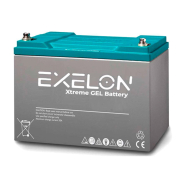 Аккумуляторная батарея 12V 100Ah EXELON 100-12 GEL (330 x 173 x 218), 30.4 kg Grey