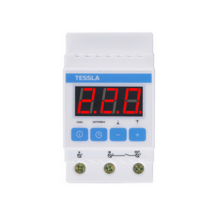 Терморегулятор TESSLA DTS на DIN-рейку для систем снеготаяния 32 А, 7кВт - 1