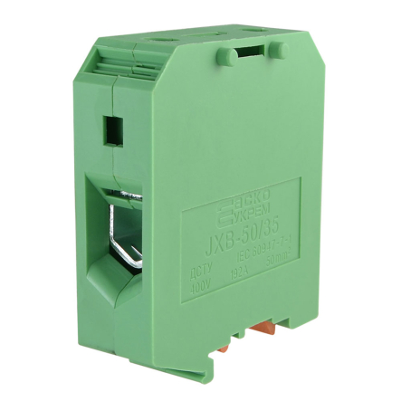 Клеммник винтовой JXB-50х35 зелёный, АСКО-УКРЕМ, A0130010029
