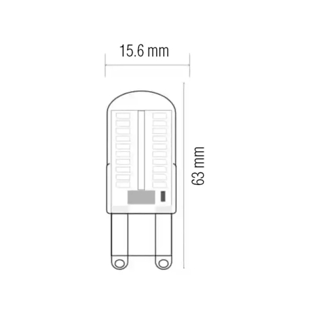 Лампа светодиодная Horoz Electric MEGA-5 5W 6400K G9 220V