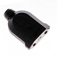 Гнездо плоское 10А Luxel, черное, 1106-1