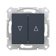 Вимикач для жалюзі з електричним блокуванням SEDNA, графіт, SDN1300170