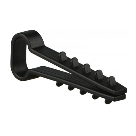 Дюбель-хомут АСКО-УКРЕМ под плоский кабель 8х5 мм, чёрный (уп.100шт)