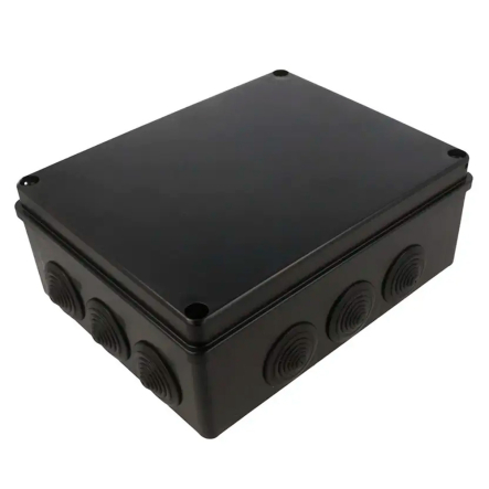 Коробка розподільна PAWBOL S-BOX 506C, 240х190х90, IP65, 12 сальників, чорна - 1