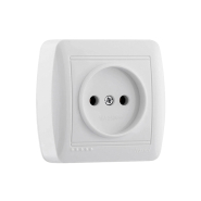 Розетка Lezard DEMET, одинарна, біла, 711-0200-121