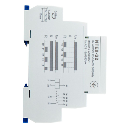 Реле времени асимметричного цикла АСКО-УКРЕМ NTE9-S2 AC/DC 12-240V, A0010240008