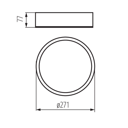 Светильник потолочный Kanlux JASMIN 270-WE, 1xE27x60W, 23120