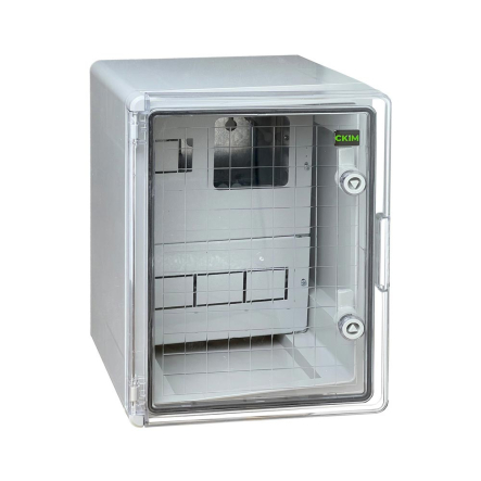 Бокс монтажний пластиковий СКІМ під 1ф. лічильник (3+9) мод. 300х400х170 IP65, прозорі двері, С10702006 - 1