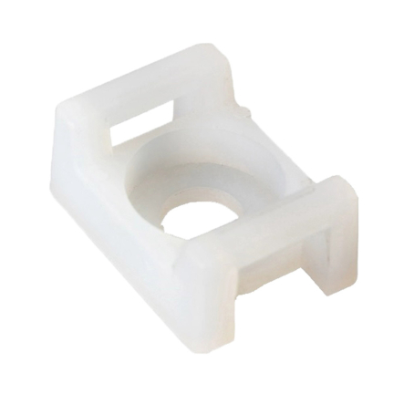 Майданчик TAKEL 502250, під гвинт 9*15 мм, Ø 3.5 мм, 10,8*16*7 мм, упаковка - 100 шт., для кабельної стяжки, білий - 1