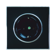 Розетка 1-а із заземленням RIGHT HAUSEN LAURA чорна HN-015082