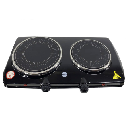 Электроплитка МРИЯ 5854, 2х конфорочная, стеклокерамика 2,1 кВт, черная - 1 Электроплитка МРИЯ 5854, 2х конфорочная, стеклокерамика 2,1 кВт, черная - 1