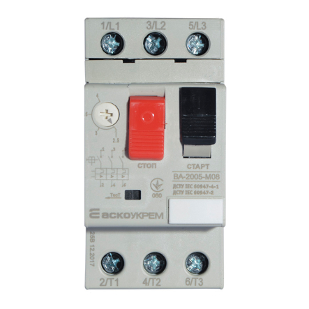 Автоматичний вимикач захисту двигуна АСКО-УКРЕМ ВА-2005 М08 (2,5-4А) - 1