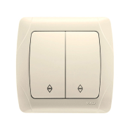 Выключатель 2 кл. проходной VIKO CARMEN, 90562017, крем