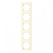 Рамка п'ятірна вертикальна KARRE VIKO, 90960234, крем