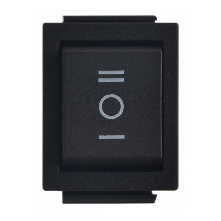 Переключатель 1 клав. перекидной (черный) KCD2-203 B/B, АСКО-УКРЕМ, A0140040106 - 2